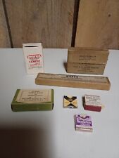 Vintage Dental Equipment Box And Accessories Lot - Tenrex Burs Moyco Strips Etc.