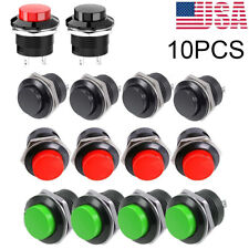 10 Pcs 16mm Push Button Switch Non-lock Momentary Open Round 2 Pins Metal