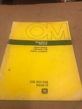 John Deere Farm Loader Models 148 158 Ops Manual-used In Okay Overall Cond.