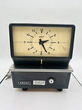 Vintage Amano Time Recorder Punch Clock 5409 Untested Power On No Keys Manual