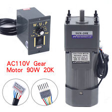 Electric Ac Gear Motor Reducer Variable Speed Controller 67rpm 120k 90w 110v