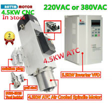 4.5kw Bt30 Atc Automatic Tool Change Air Spindle Motor 220380v W 5.5kw Inverter
