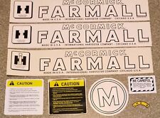 Ih Mccormick Farmall M Tractor 1945-1952 Mylar Decal Set 8 Piece