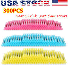 300pcs Heat Shrink Butt Connectors Kit Waterproof Electrical Marine Automotive