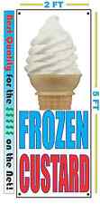 Frozen Custard Vanilla Cone Vertical Banner Sign Size Best Quality 4 The 