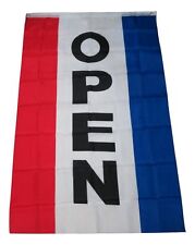3x5 Open Flag Advertising Vertical Open Flag Sign 5x3 Banner Grommets 100d
