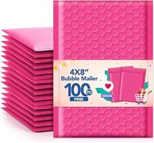 Pink Bubble Mailers 4x8 Padded Envelopes Small Bubble Mailer 100 Pack Us