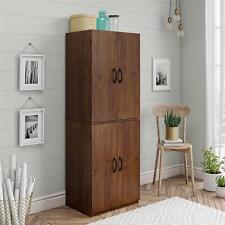 4 Door Storage Cabinet Kitchen Pantry Organizer Shelves Tall Cupboard Bedroom