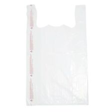 Large White Plastic T-shirt Shopping Bags Case Of 500 - 18 X 8 X 30