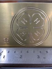 Large Detailed 4h Logo Solid Brass Master Template For New Hermes Font Tray