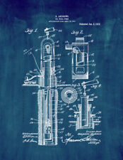 Oil Well Pump Patent Print Midnight