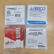 Lot Of 4 Boxes Microscope Slides Mixed New Fisherbrand Labsco Vwr Globe 288
