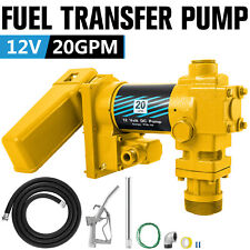 Gasoline Fuel Transfer Pump With Nozzle Kit 12v Dc 20gpm For Gas Diesel Kerosene