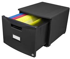 Plastic 1-drawer Mobile File Cabinet Letterlegal Black 61265a01c