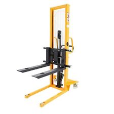 Manual Pallet Stacker Hydraulic Forks 63 Lift 1100lbs2200lbs Fixed Legs