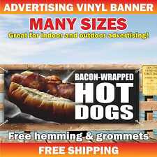 Hot Dogs Bacon-wrapped Advertising Banner Vinyl Mesh Sign Street Food Sandwich
