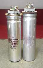 2 Western Electric Type Ggg Capacitors 18 16 And 8 Mfd 200 Vdc Screw Bases