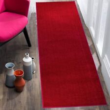 Custom Size Euro Collection Red Color Medium Pile Washable Non Slip Runner Rug