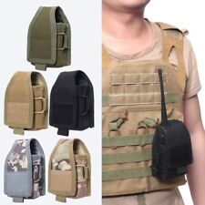 Tactical Molle Radio Pouch Interphone Holder Case Military Walkie Talkie Holster