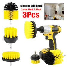 3pcs Drill Brush Set Attachment Power Scrubber Cleaning Car Tile Grout Shower