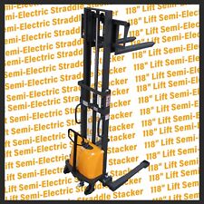 Apollolift Straddle Legs Stacker 118 Lift Semi-electric Walkie Forklift 3300lbs