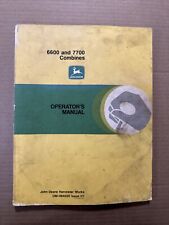 Operators Manual 6600 7700 Combines John Deere
