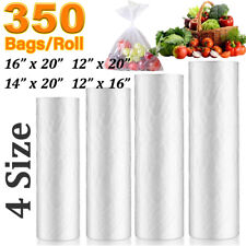 350 Bags Plastic Produce Clear Bag On Roll Kitchen Food Fruit Storage 4 Size Us