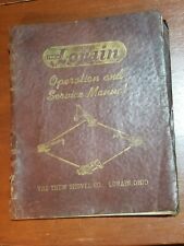 1949 Thew Lorain Shovelcraneclamshelldraglinehoe Operation Service Manual