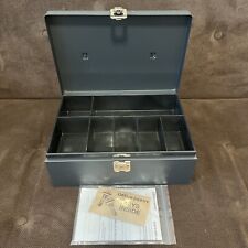 Black Cash Box With Money Tray 11x8x4 Metal Lock Box With Keys