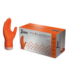 1st Choice Premium Orange Nitrile Disposable Gloves 6 Mil Box Of 100