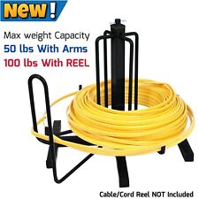 Cable Dispenser Cord Reel Holder For Job Site Running Wire Roll Floor Stud Mount