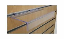 Clear Slatwall Shelves With Sign Holder 4 Inch X 10 Inch Set Of 4 Retail Display