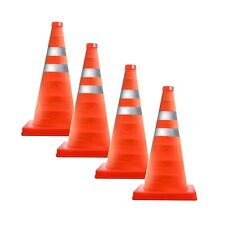 4-pack 15.5 Reflective Pop Up Cones - Safety Gear For Roadside Visibility