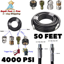 Sewer Line Drain Jetter Kit For Trigger Gun Wand Pump Pressure Washer 4000 Psi