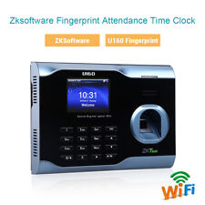Portable Lcd Biometric Fingerprint Scanner Time Clock Check In Out For Business