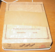 Vtg Franklin Mfg Norwood Mass Metal Letter Set For Hot Foil Machine Caps 3603