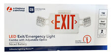 Lithonia Lighting Cs Led Exit Emergency Light Combo W Adjustable Optics - Bnib