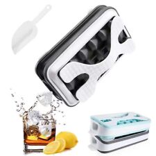 2-in-1 Ice Ball Mold Ice Cube Maker Water Bottle Ice Tray Leakproof Cap Home Us