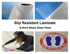 6.0mil Gloss Clear Embossed Slip Resistant Pvc Vinyl Self-adhesive Laminate Uv