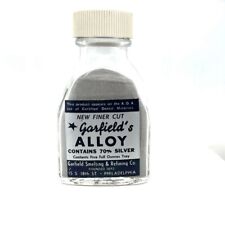 Garfields Alloy 5 Troy Ounces 70 Purity Dental Silver Vintage Glass Bottle