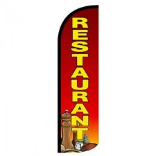 Restaurant Swooper Flag Only Windless 3 Wide Sign Banner Red Yellow