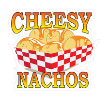 Food Truck Decals Cheesy Nachos Restaurant Food Concession Sign Orange
