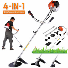 58cc 2-stroke 4 In 1 Gas Straight Shaft String Trimmer Brush Cutter Lawn Mower