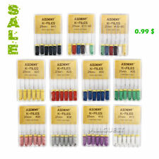 Dental Endodontic Root Canal Hand Use K-files 25mm21mm Stainless Steel 6pcsbox