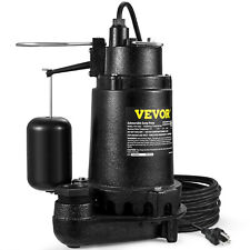 Vevor Automatic Sump Pump 1hp Submersible Sewage Or Dewatering Pump 5600gph