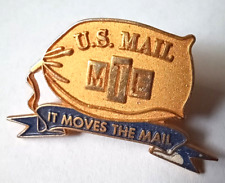 Us Mail Pinback Usps Mte It Moves The Mail Lapel Pin Mail Transport Equipment