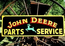 12x36 Vintage Hand Painted John Deere Tractor Parts Service Dealership Sign