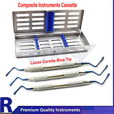 Periodontal Extraction Dental Instrument Cassette Lucas Bone Curettes Set Of 3