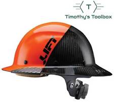 Lift Safety Hdf-50c19oc Dax 5050 Carbon Fiber Full Brim Hard Hat Orange-black