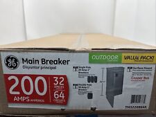 Ge Main Breaker Box Panel Kit 200amp 32 Space 64 Circuit Outdoor Tm3220r64k